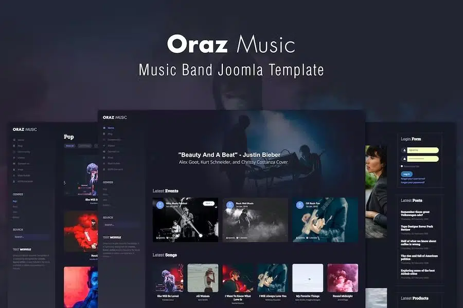Oraz – Music Band Joomla 4 Template