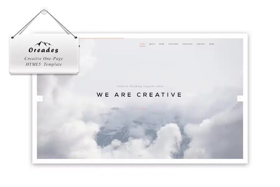 Oreades – Creative One-Page HTML5 Template