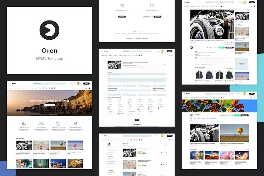 Oren – A Video Sharing HTML Template