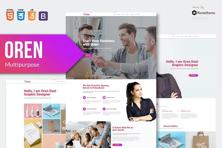 OREN – Responsive Multi-purpose HTML Template