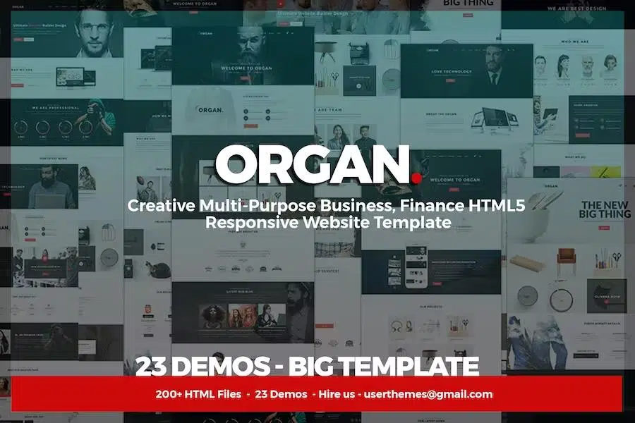 Organ – Creative Multi-Purpose Business, Finance HTML5 Responsive Website Template