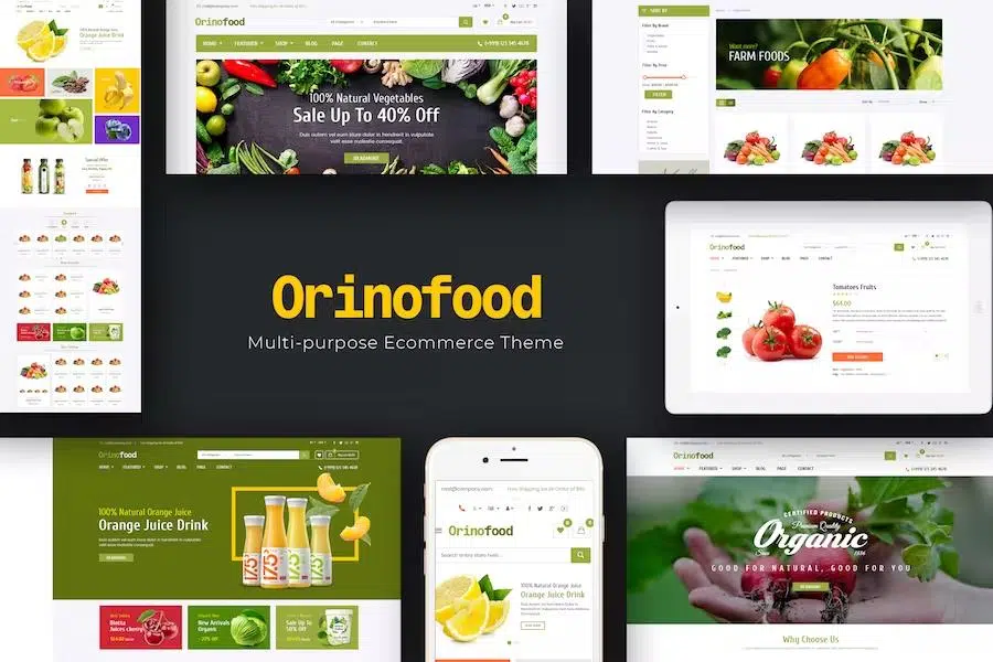 Orinofood – Organic Opencart Theme (Included Color Swatches)
