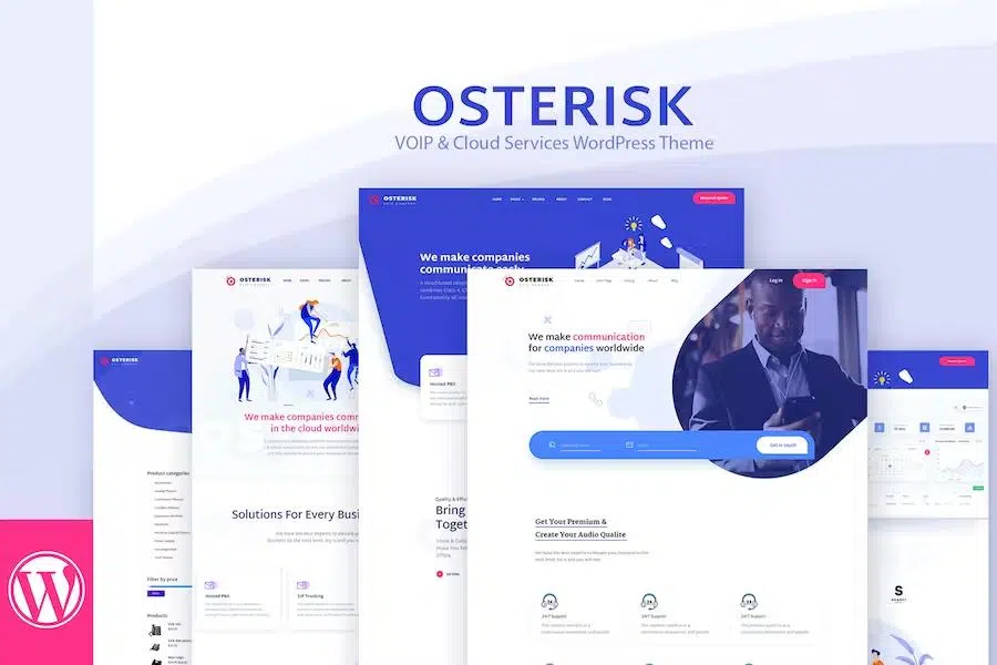 Osterisk: VOIP & Cloud Services WordPress Theme