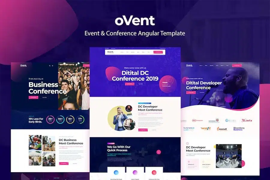 Ovent – Angular 11 Event Conference & Meetup Template