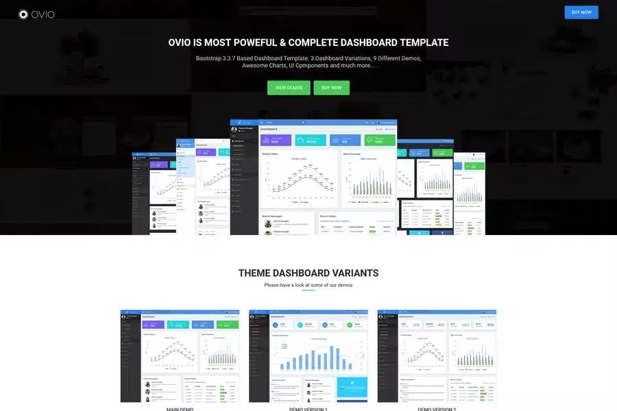 Ovio – Bootstrap Based Responsive Dashboard – Admin Template