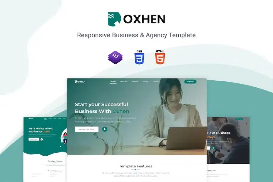 Oxhen – Creative HTML5 Landing Template