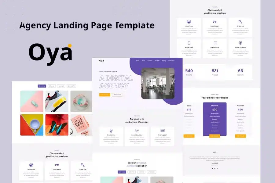 Oya – Agency Landing Page Template