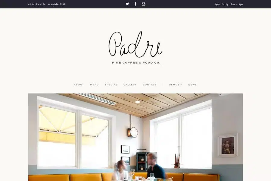 Padre – Cafe & Restaurant + Variant Page Builder