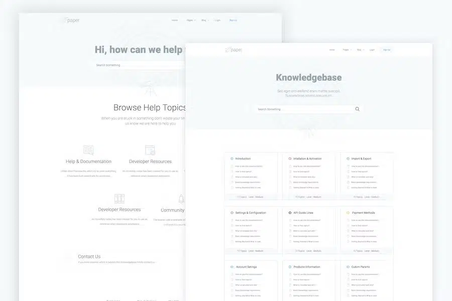 Paper – knowledge base Bootstrap4 HTML Template