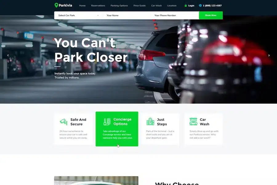 Parkivia – Auto Parking & Car Maintenance WordPress Theme