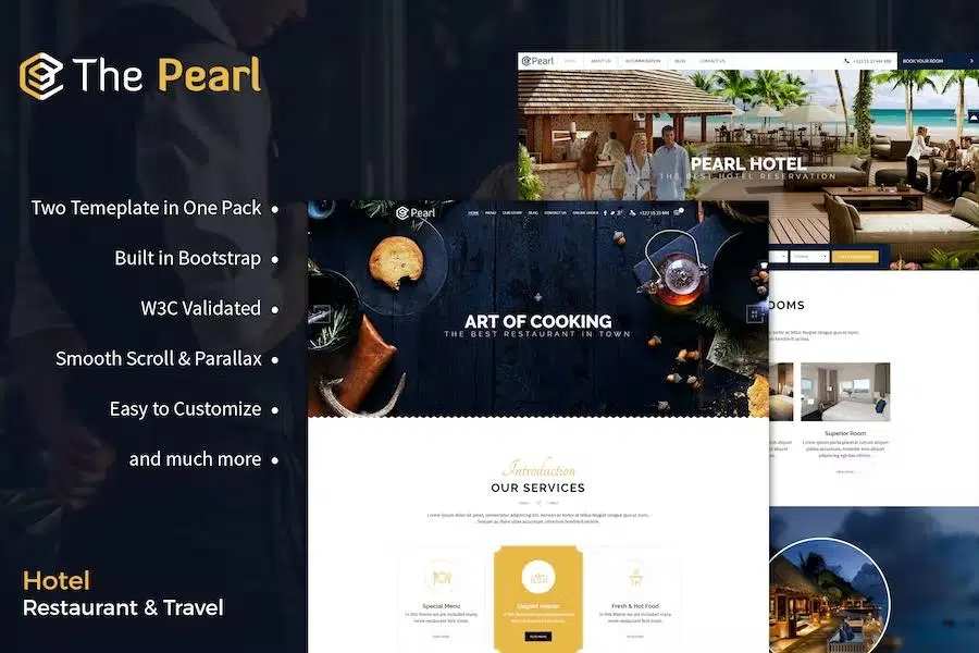 Pearl – Hotel & Restaurant Template