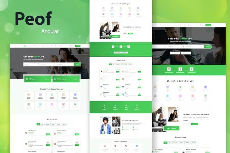 Peof – Job Board & Hiring Angular 14 Template