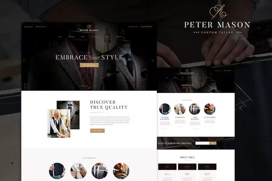 Peter Mason – Custom Tailoring and Clothing Store WordPress Theme