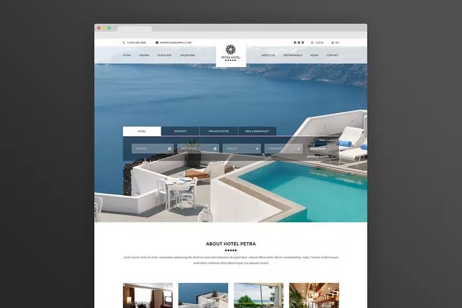 Petra – Hotel, Resort, Bed & Breakfast HTML Template