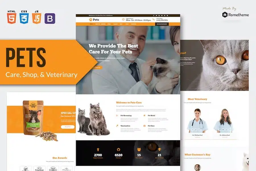 PETS – Pet Care, Shop, and Veterinary HTML Template