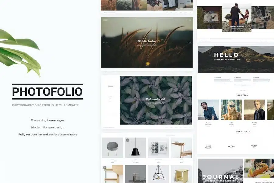 Photofolio – Photography & Portfolio HTML Template