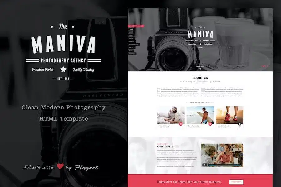 Photography Agency – Maniva HTML Template