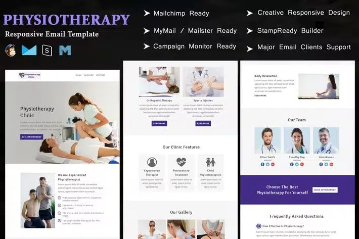 Physiotherapy – Responsive Email Newsletter Template