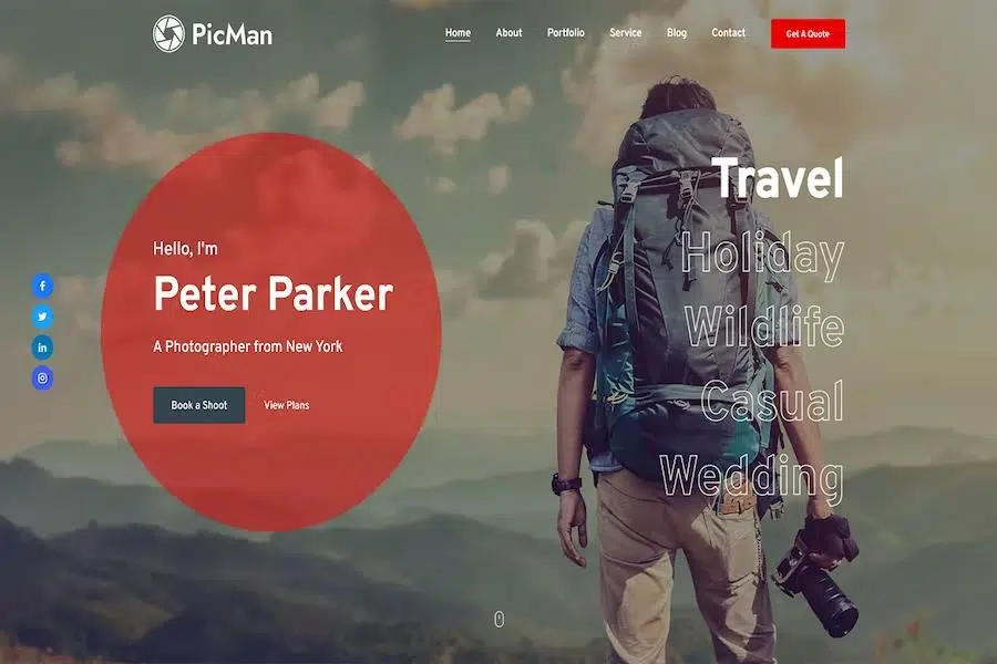 PicMan – Personal Portfolio HTML Template