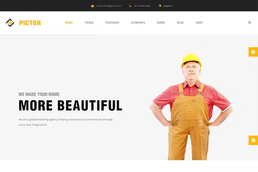 Pictor – Html Construction, Building And Business template