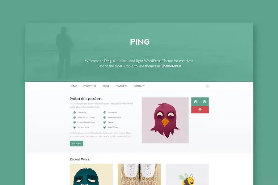 Ping – Minimal Responsive HTML Template