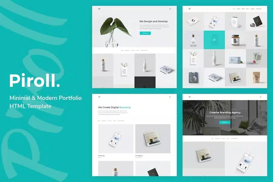 Piroll – Minimal and Modern Portfolio HTML Template