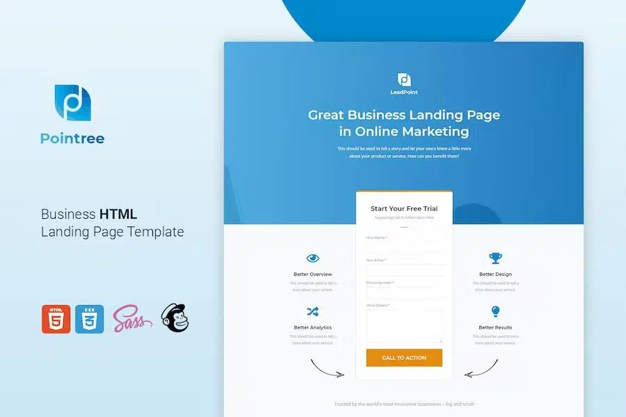 Pointree – Business HTML Landing Page Template