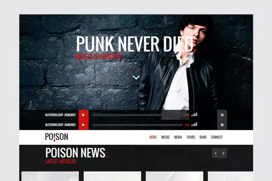 Poison – Music HTML One Page Template