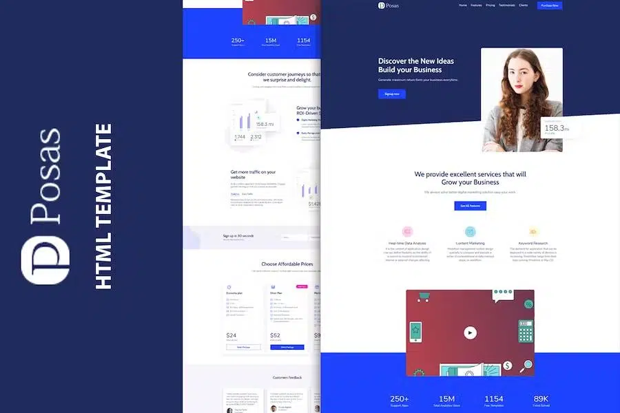 Posas – Saas Software Landing Page Template