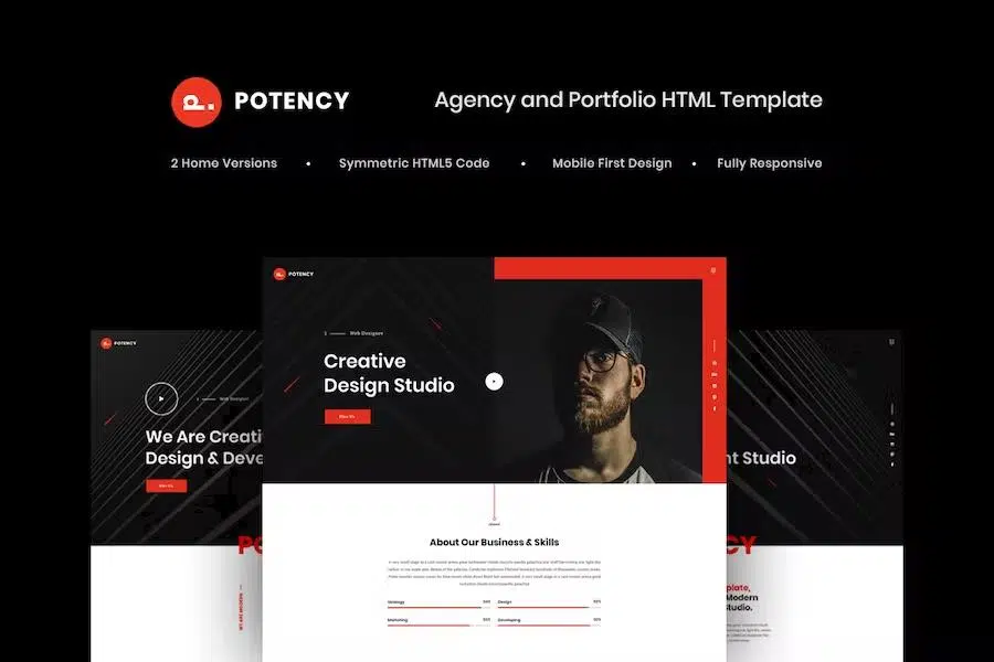 Potency – Creative Agency And Portfolio HTML5 Template