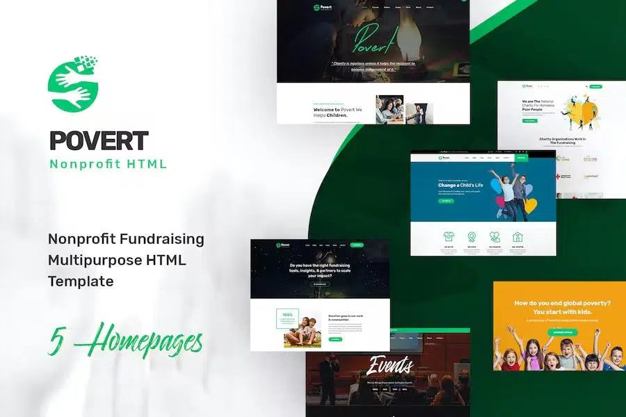 Povert – Nonprofit Fundraising Multipurpose HTML Template