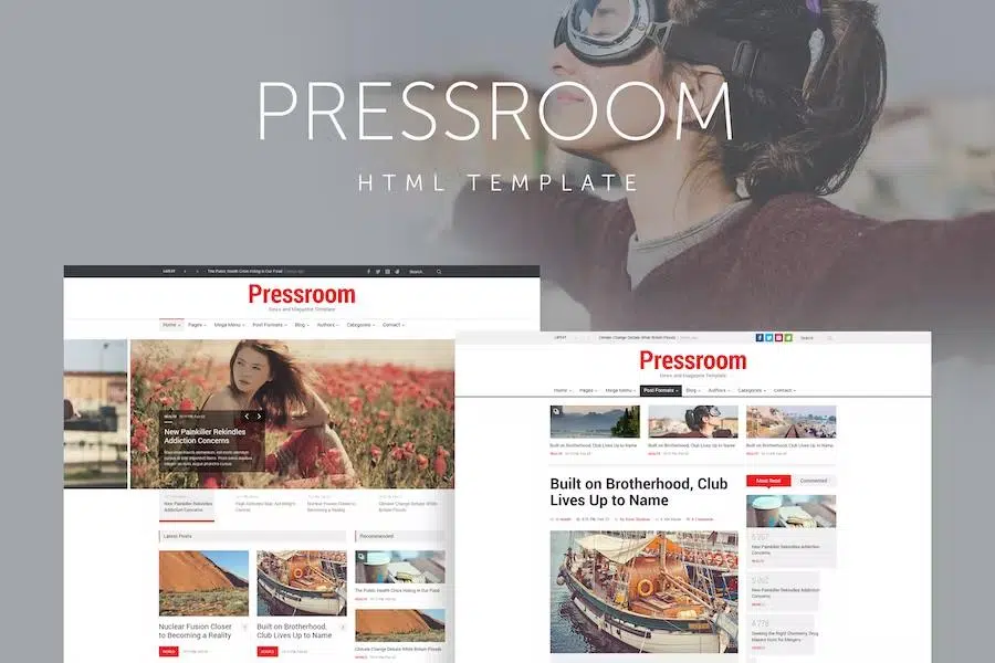 Pressroom – News and Magazine Template