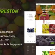Preston – Fruit Company & Organic Farming WordPress Theme