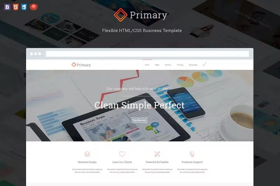 Primary – Business HTML CSS Template