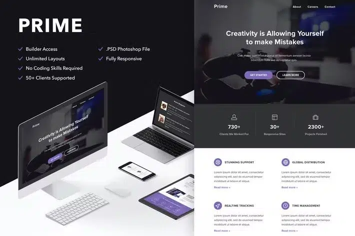 Prime + 10 Notify Templates & Themebuilder