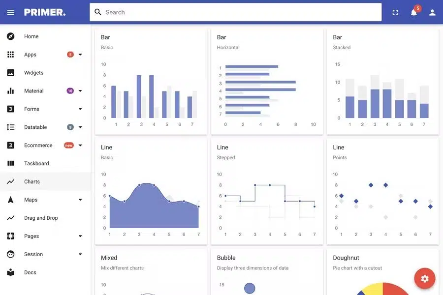 Primer – React Material Design Admin Template