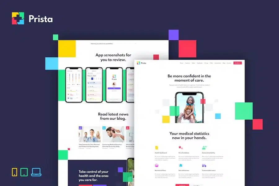 Prista – App Landing Page HTML Template