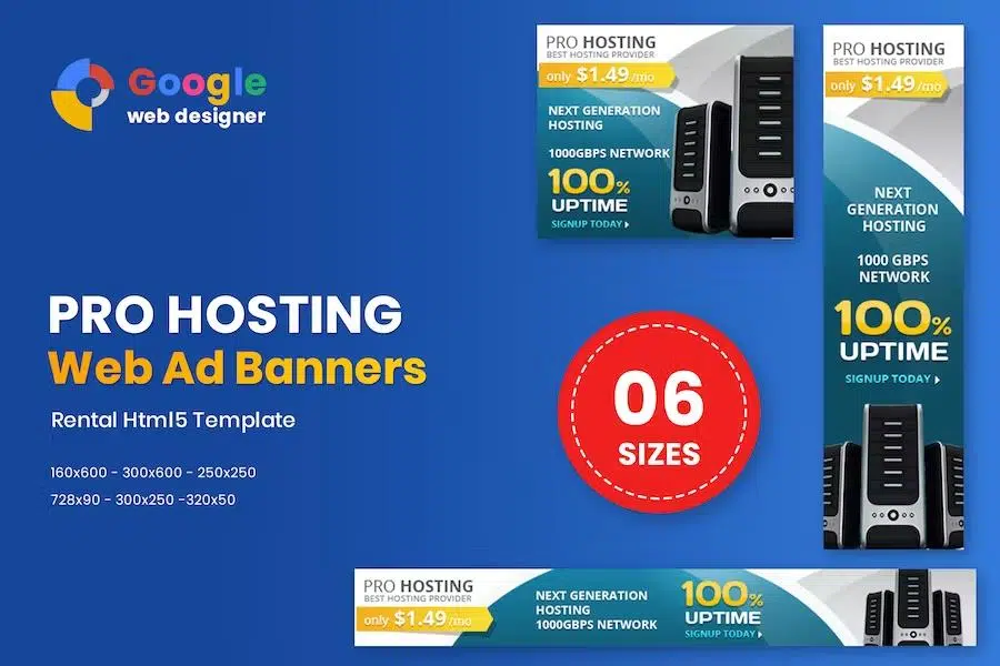 Pro Hosting Banners HTML5 – GWD