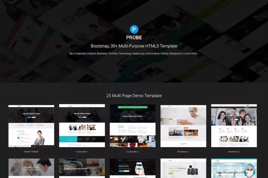 Probe – Responsive Multi-Purpose HTML5 Template