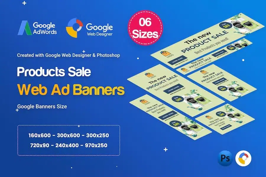 Product Sale Banners Ad D31 – Google Web Design