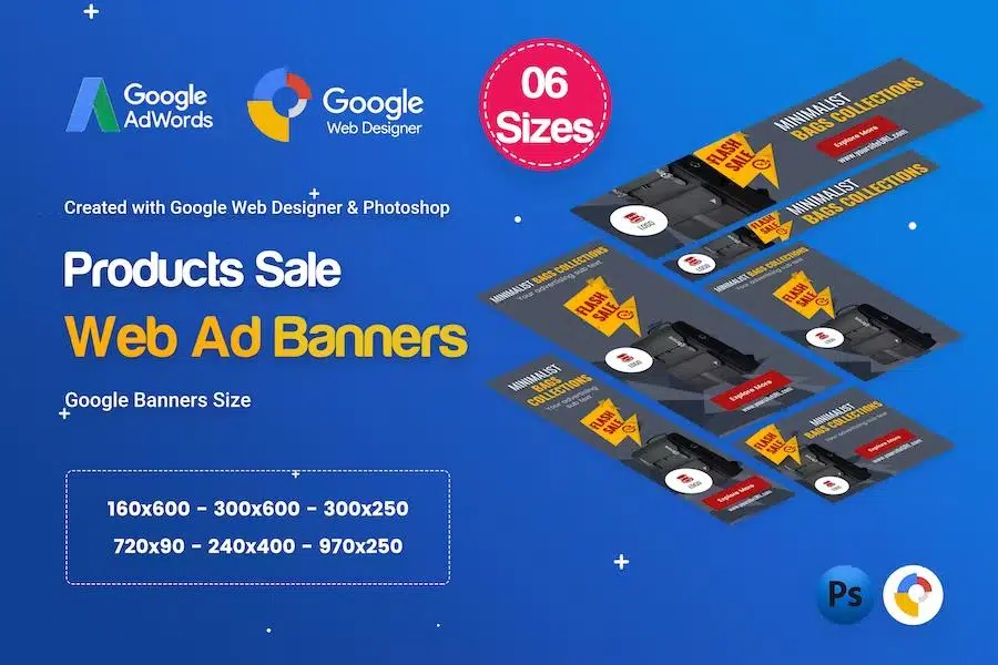 Product Sale Banners HTML5 D8 Ad – GWD & PSD