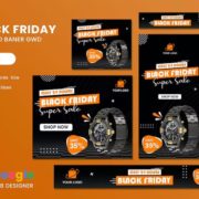 Product Sale Black Friday Banner Set Template