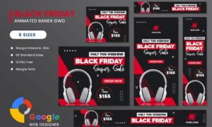 Product Sale Black Friday HTML5 Banner Ads GWD