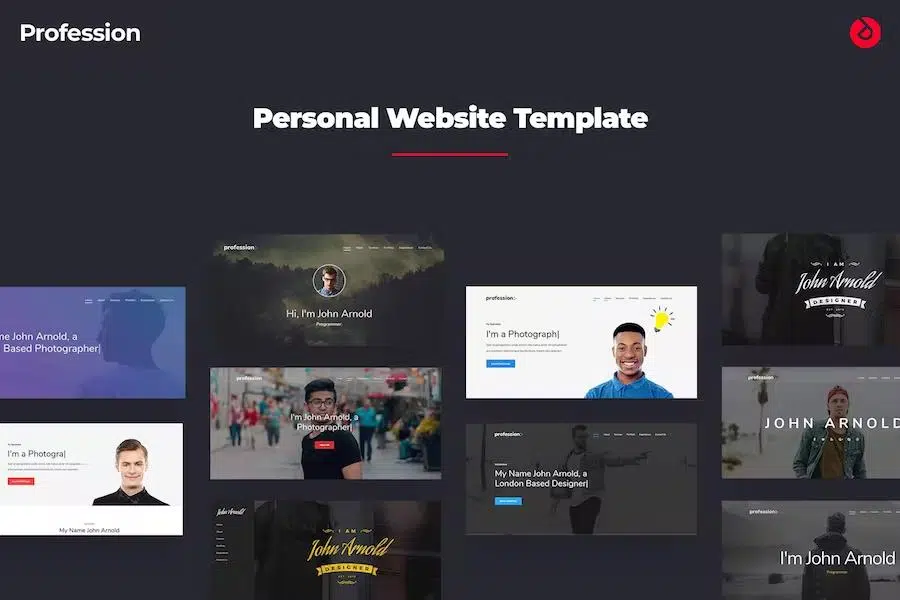 Profession – Personal Portfolio Website Template