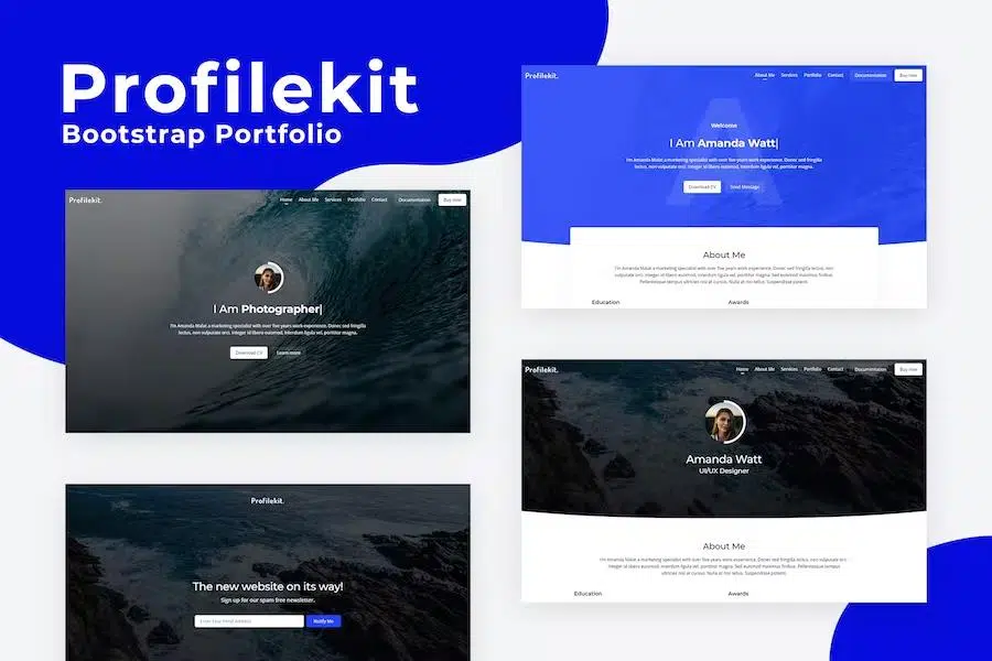 Profilekit – Bootstrap Portfolio Template