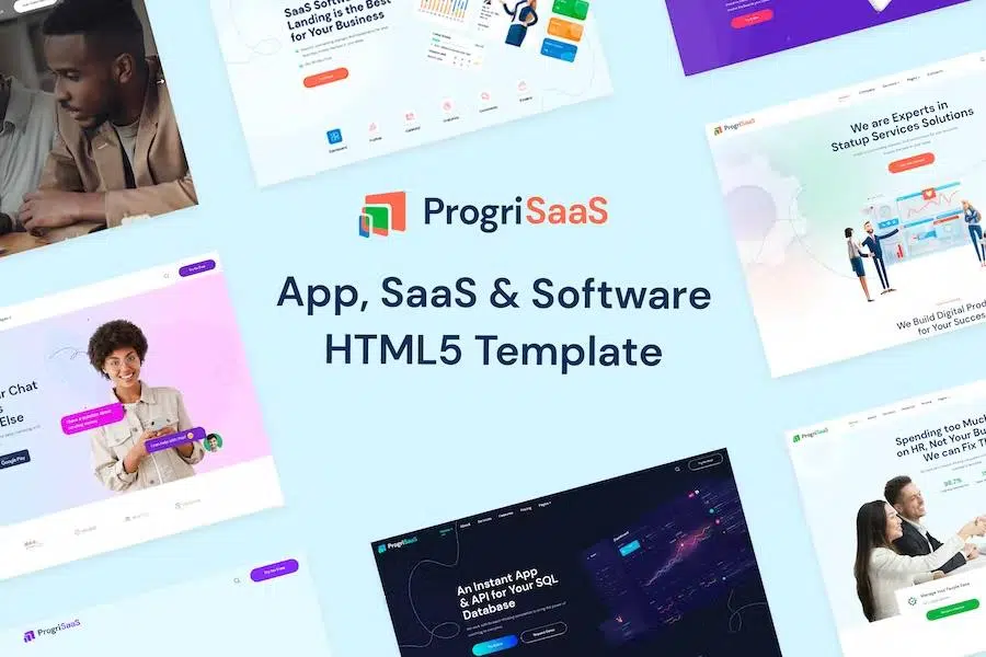 ProgriSaaS – Creative Landing Page HTML5 Templates