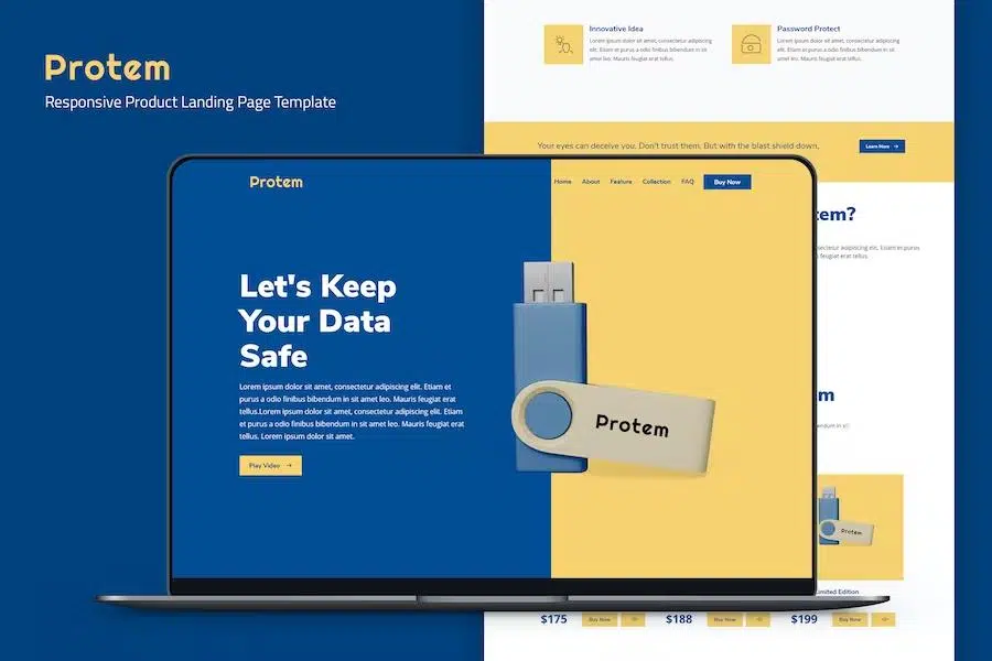 Protem – Product Landing Page Template