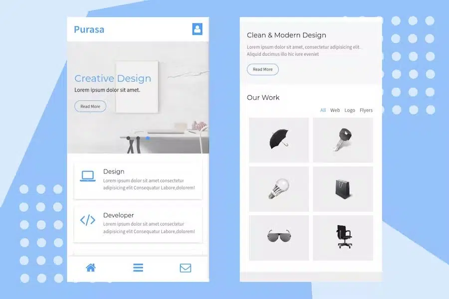 Purasa – Responsive Mobile Template