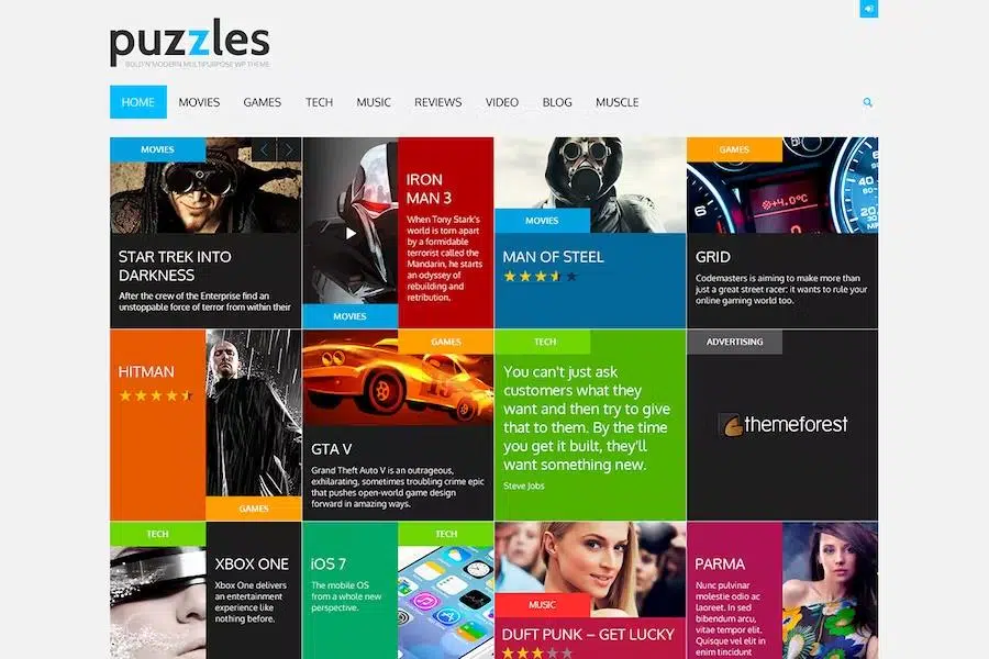 Puzzles – Magazine Review HTML Theme