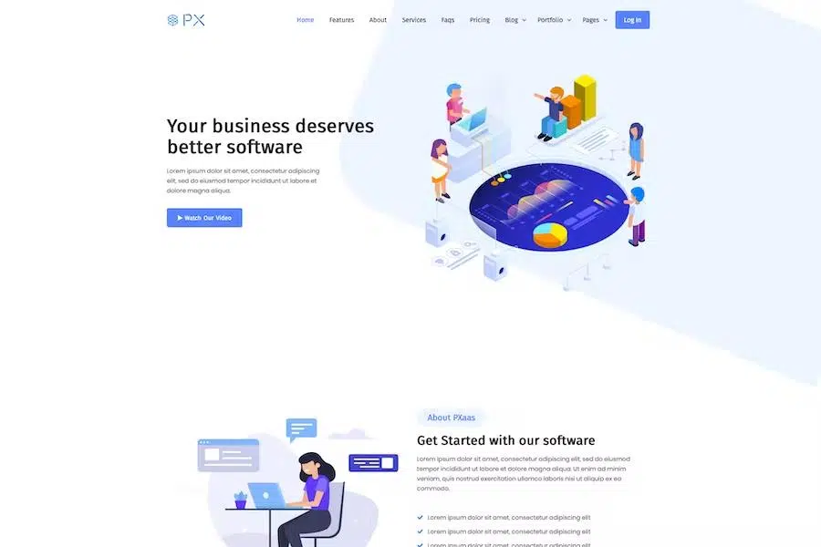 PXaas – App & Software Landing Page Theme